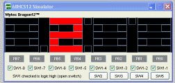 DRAGON12 switch and LED simulation